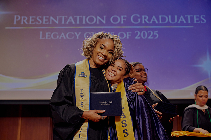 A happy student graduating from Great Oaks Charter School